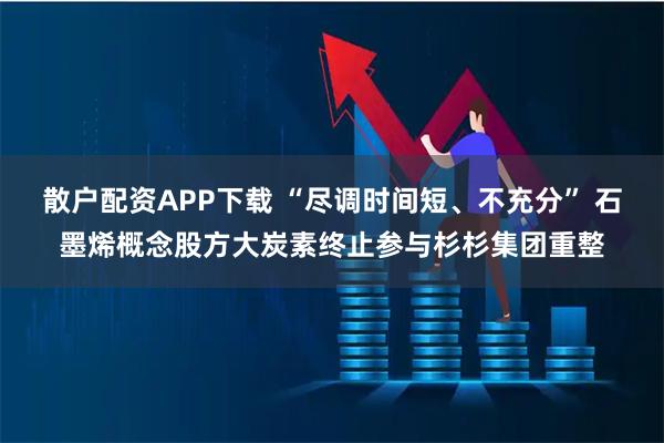 散户配资APP下载 “尽调时间短、不充分” 石墨烯概念股方大炭素终止参与杉杉集团重整